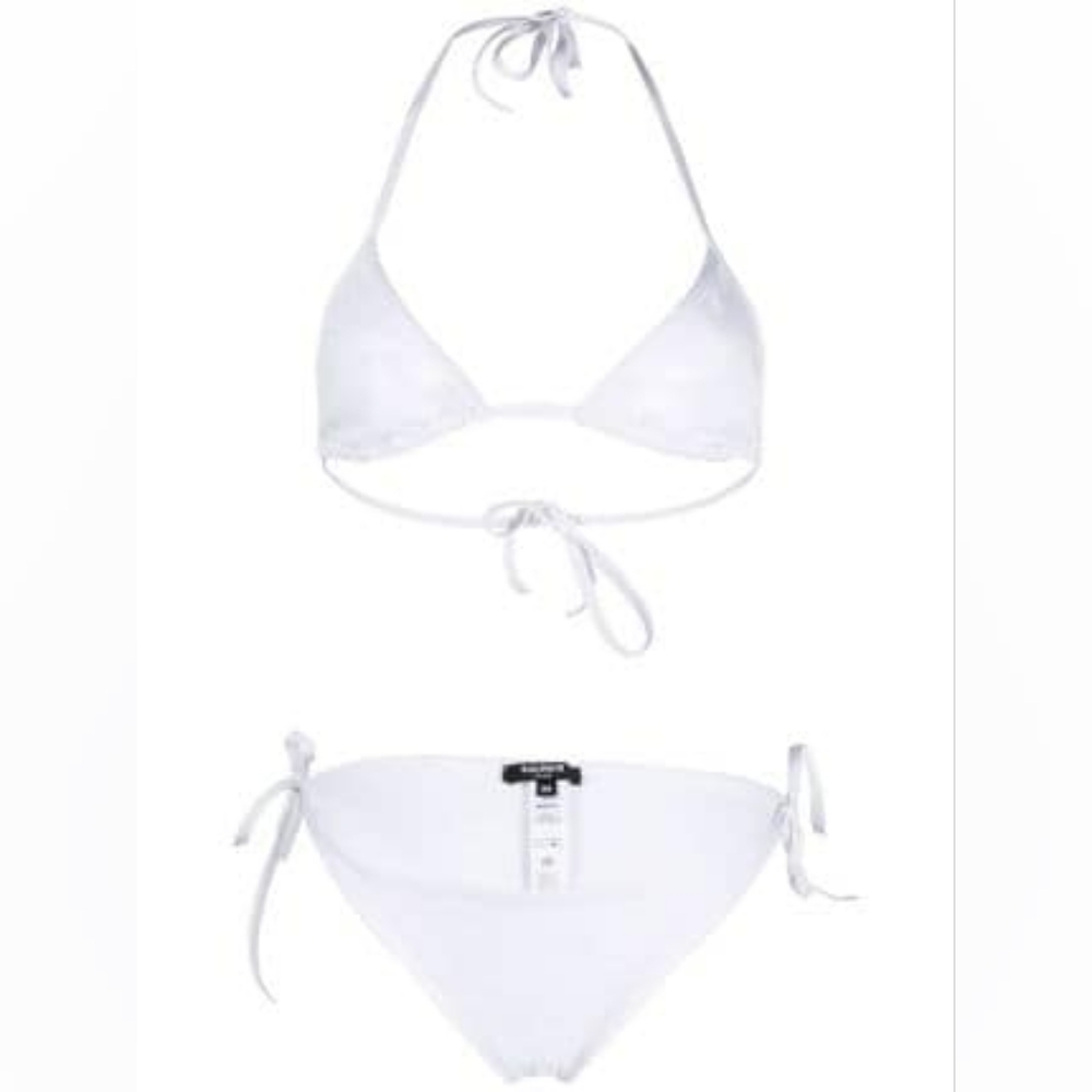 NWT BALMAIN ALL OVER LOGO TRIANGLE BIKINI SET